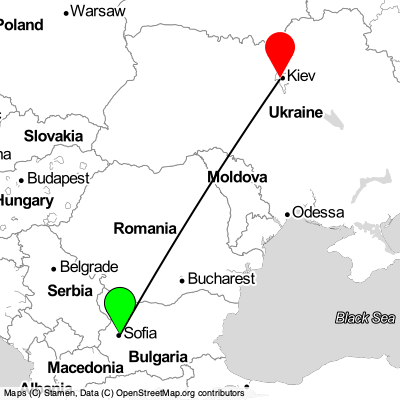 Sofia (SOF) - Kyiv (IEV) Cheap Flight Tickets Price Calendar 2021