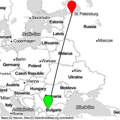 Sofia (SOF) - St Petersburg (LED) Cheap Flight Tickets Price Calendar 2021