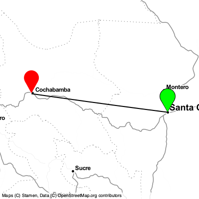 Santa Cruz (SRZ) - Cochabamba (CBB) Cheap Flight Tickets Price Calendar 2021