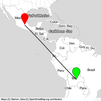 Santa Cruz (SRZ) - Mexico City (MEX) Cheap Flight Tickets Price Calendar 2021