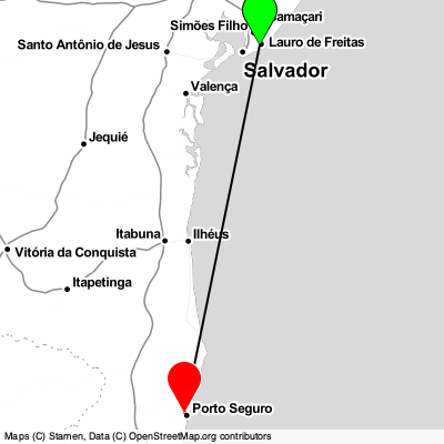 Salvador (SSA) - Porto Seguro (BPS) Cheap Flight Tickets Price Calendar 2021