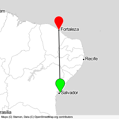 Salvador (SSA) - Fortaleza (FOR) Cheap Flight Tickets Price Calendar 2021