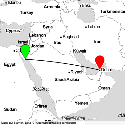 Sharm El-Sheikh (SSH) - Dubai (DXB) Cheap Flight Tickets Price Calendar 2021