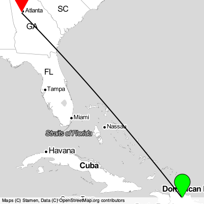 Moca (STI) - Atlanta (ATL) Cheap Flight Tickets Price Calendar 2021