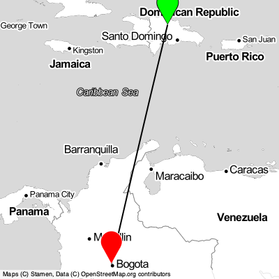 Moca (STI) - Bogota (BOG) Cheap Flight Tickets Price Calendar 2021