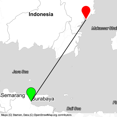 Surabaya (SUB) - Balikpapan (BPN) Cheap Flight Tickets Price Calendar 2021