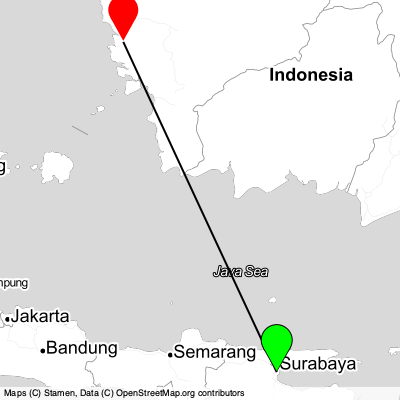 Surabaya (SUB) - Pontianak (PNK) Cheap Flight Tickets Price Calendar 2021