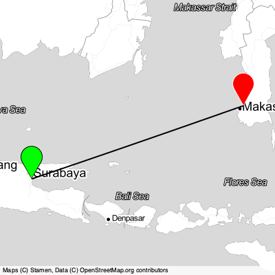 Surabaya (SUB) - Makassar (UPG) Cheap Flight Tickets Price Calendar 2021