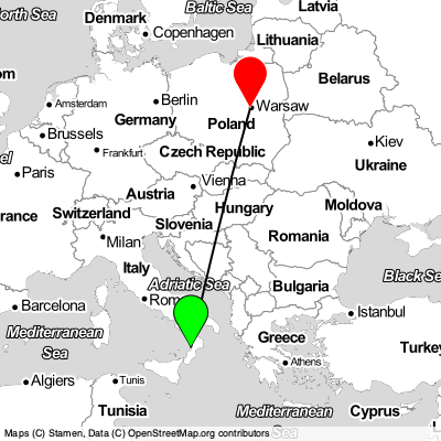 Lamezia Terme (SUF) - Warsaw (WAW) Cheap Flight Tickets Price Calendar 2021