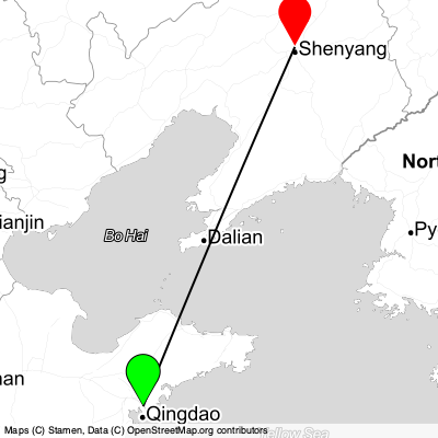 Qingdao (TAO) - Shenyang (SHE) Cheap Flight Tickets Price Calendar 2021