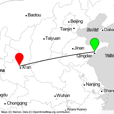 Qingdao (TAO) - Xi'an (SIA) Cheap Flight Tickets Price Calendar 2021