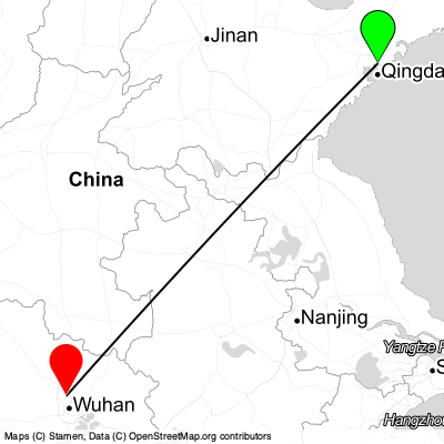 Qingdao (TAO) - Wuhan (WUH) Cheap Flight Tickets Price Calendar 2021