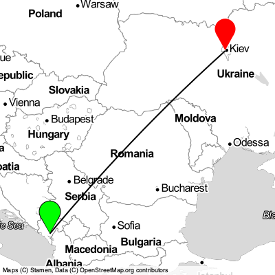 Podgorica (TGD) - Kyiv (IEV) Cheap Flight Tickets Price Calendar 2021