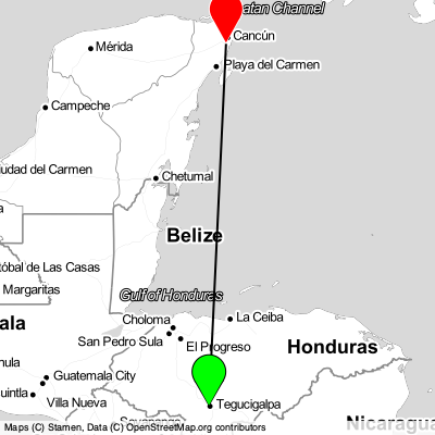 Tegucigalpa (TGU) - Cancún (CUN) Cheap Flight Tickets Price Calendar 2021