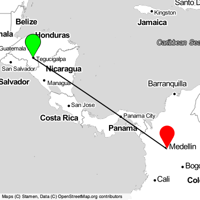 Tegucigalpa (TGU) - Medellín (MDE) Cheap Flight Tickets Price Calendar 2021