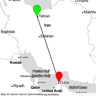 Tehran (THR) - Dubai (DXB) Cheap Flight Tickets Price Calendar 2021