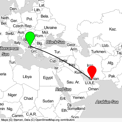 Vorë (TIA) - Dubai (DXB) Cheap Flight Tickets Price Calendar 2021