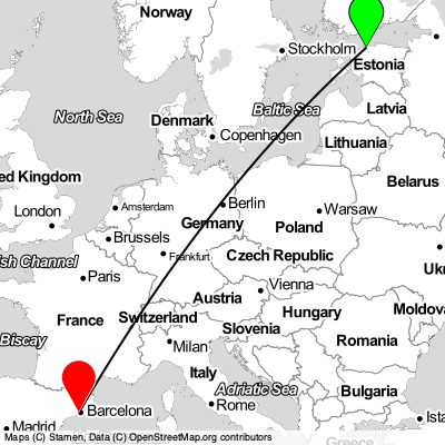Tallinn (TLL) - Sant Boi de Llobregat (BCN) Cheap Flight Tickets Price Calendar 2021