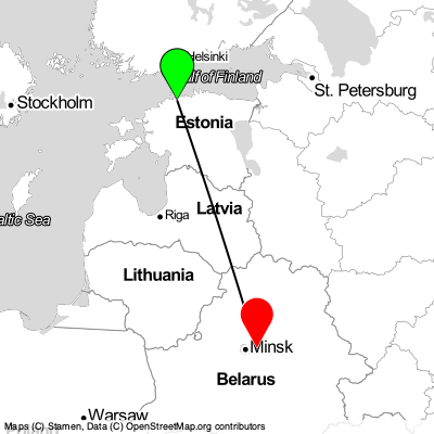Tallinn (TLL) - Minsk (MSQ) Cheap Flight Tickets Price Calendar 2021