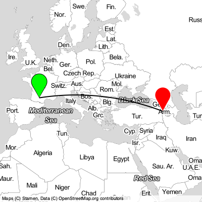 Toulouse (TLS) - Yerevan (EVN) Cheap Flight Tickets Price Calendar 2021