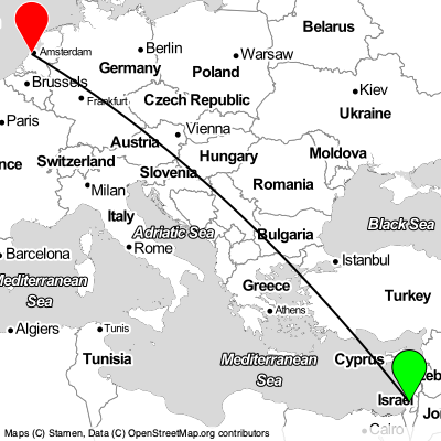 Kiryat Ono (TLV) - Amstelveen (AMS) Cheap Flight Tickets Price Calendar 2021