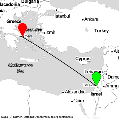 Kiryat Ono (TLV) - Porto Rafti (ATH) Cheap Flight Tickets Price Calendar 2021