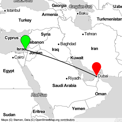 Kiryat Ono (TLV) - Dubai (DXB) Cheap Flight Tickets Price Calendar 2021