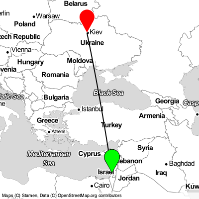 Kiryat Ono (TLV) - Kyiv (IEV) Cheap Flight Tickets Price Calendar 2021