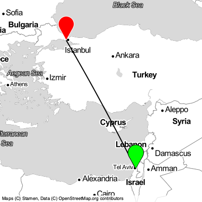 Kiryat Ono (TLV) - Esenyurt (IST) Cheap Flight Tickets Price Calendar 2021