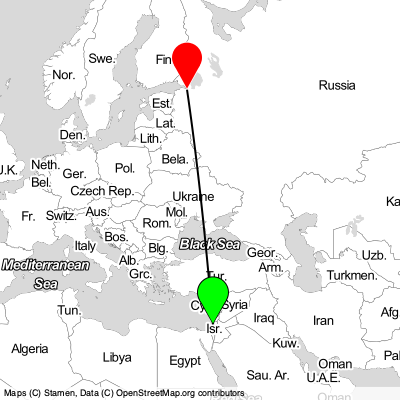 Kiryat Ono (TLV) - St Petersburg (LED) Cheap Flight Tickets Price Calendar 2021