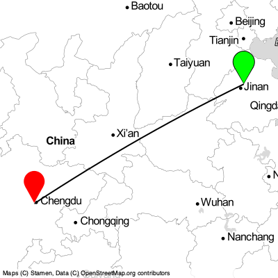 Jinan (TNA) - Chengdu (CTU) Cheap Flight Tickets Price Calendar 2021