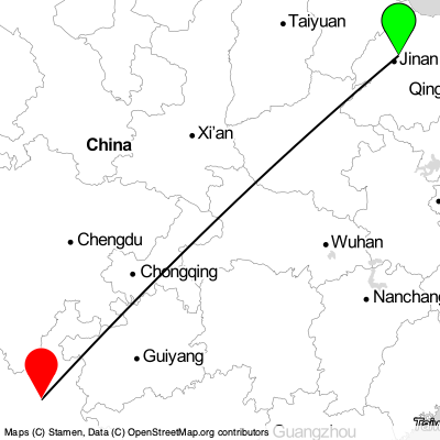 Jinan (TNA) - Kunming (KMG) Cheap Flight Tickets Price Calendar 2021