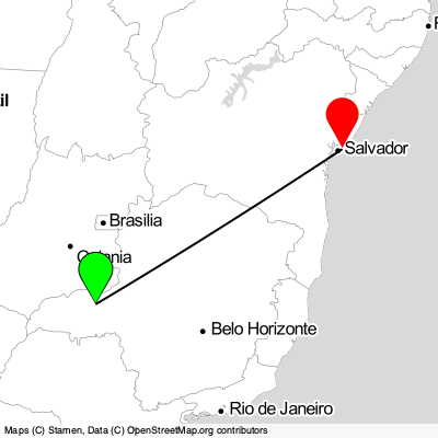 Uberlândia (UDI) - Salvador (SSA) Cheap Flight Tickets Price Calendar 2021