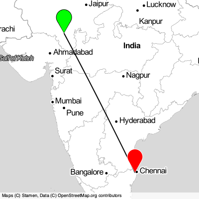 Udaipur (UDR) - Chennai (MAA) Cheap Flight Tickets Price Calendar 2021