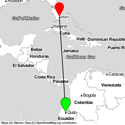 Quito (UIO) - Hialeah (MIA) Cheap Flight Tickets Price Calendar 2021