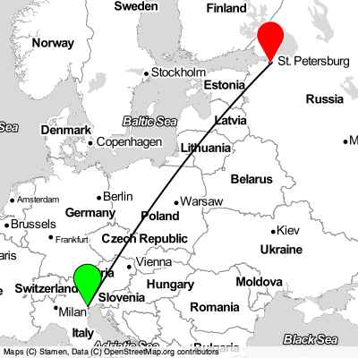 Venice (VCE) - St Petersburg (LED) Cheap Flight Tickets Price Calendar 2021