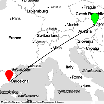 Schwechat (VIE) - Sant Boi de Llobregat (BCN) Cheap Flight Tickets Price Calendar 2021