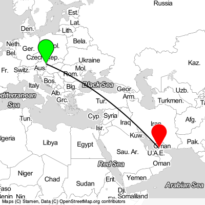 Schwechat (VIE) - Dubai (DXB) Cheap Flight Tickets Price Calendar 2021