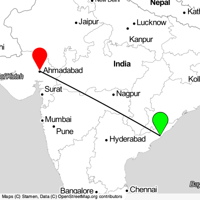 Visakhapatnam (VTZ) - Ahmedabad (AMD) Cheap Flight Tickets Price Calendar 2021