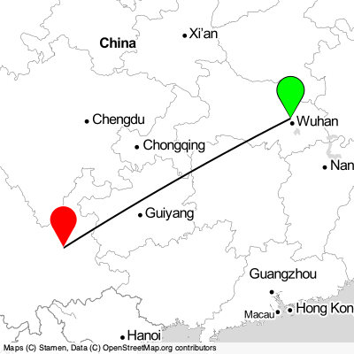 Wuhan (WUH) - Kunming (KMG) Cheap Flight Tickets Price Calendar 2021