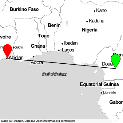 Yaounde (YAO) - Bingerville (ABJ) Cheap Flight Tickets Price Calendar 2021