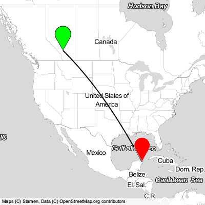 Calgary (YYC) - Cancún (CUN) Cheap Flight Tickets Price Calendar 2021