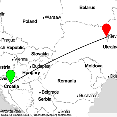 Velika Gorica (ZAG) - Kyiv (IEV) Cheap Flight Tickets Price Calendar 2021